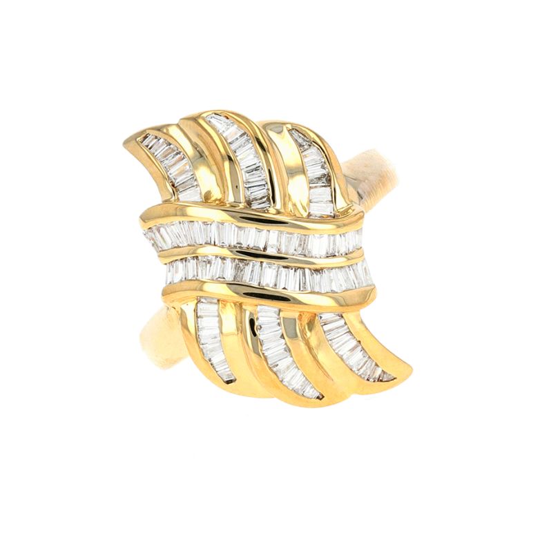 Bague diamants 0.91 carat or jaune 8.66g Comme neuf -  reconditionné disponible sur Gemme Les Bijoux